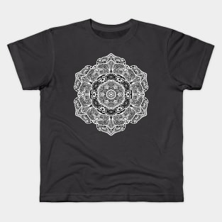 Elegant Mandala - White Kids T-Shirt